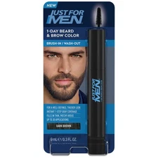 Just for Men 1-Day Beard & Brow Color, Temporary Color, Dark Brown