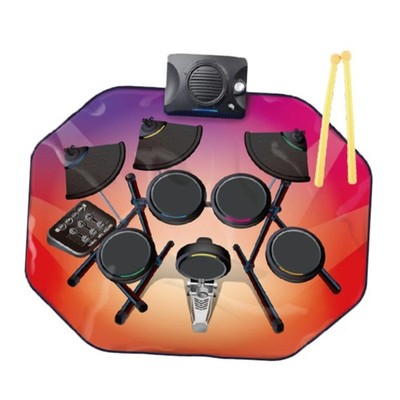 Elektronisches Schlagzeug, Roll-up-Drum-Übungspads für Jungen, Mädchen,