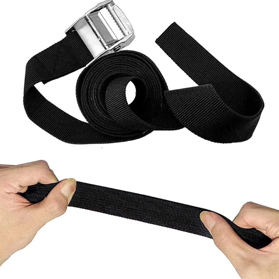 12 Packs Lashing Straps Cargo Luggage Tie Down Cam Buckle Roof Rack 2.5m X 25mm - Image 4 of 4