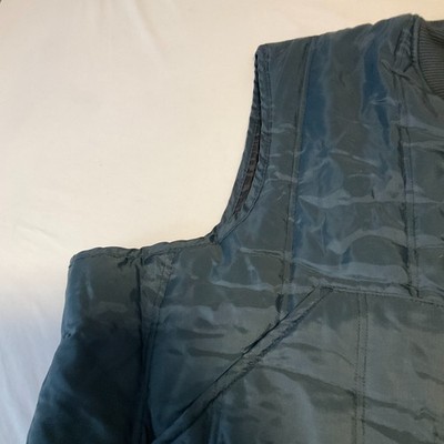 Snap N Wear Quilted Vest Usps Mens Size 3XL Blue Front Zip Nylon