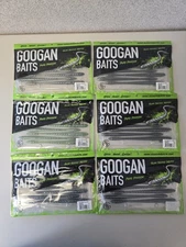 Googan Baits Slim Shake Worm Lot (6 Packs) - New! - Natural & CPG - Bass