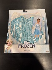 Elsa Disney Frozen Halloween Costume Dress Up Girls 4-6X Sparkle Princess NEW