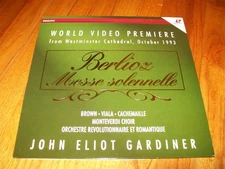 BERLIOZ - MESSE SOLENNELLE Laserdisc LD WORLD PREMIERE VIDEO JOHN ELIOT GARDINER