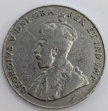 1925 - Canadian Nickel - King George V - Key Date Coin  U53