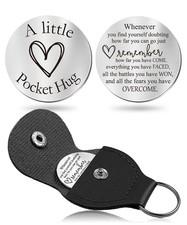 CINDYHE Pocket Hug Token keychain Gifts for Men Women Him Medium, Sobriety