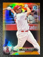 2017 Bowman Chrome Orange Refractor #5 Albert Pujols /25 