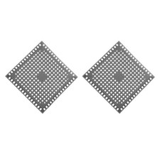 2pcs Shower Drain Hair Catcher 5.7" Dia Square Drain Strainer for Shower Grey