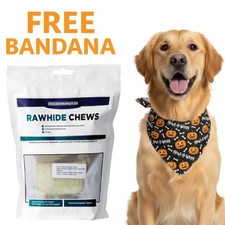 Piccardmeds4pets Rawhide Dental Chews Med Dogs 11-25lbs Poultry Free Bandana