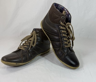Lee Cooper ankle Tennis Shoes Mens Size 8 Brown East London Sneaker Vintage look