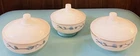 MCM Vintage Termo-Rey Milk Glass Oven Safe 3 Bowls W/ Lids