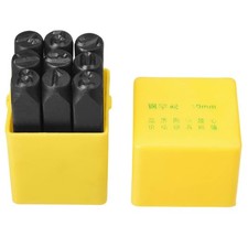Number Stamp Set Numbers 0-8 , 3/8" 10mm,9 Piece Steel Numbers Punch Kit Tools