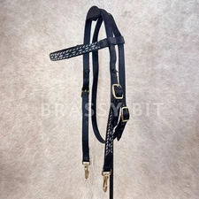 Horse Hair Overlayed X-Large Western Headstall