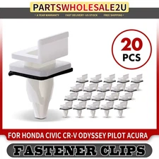 20Pcs 12mm Nylon Rocker Panel Moulding Clip Fastener for Honda Civic CR-V Acura