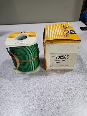 NAPA BELDEN 14 Gauge Primary Wire 100% Copper USA Made. NEW OLD STOCK. (Green)
