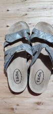 Taos Leather Premier Sandals Women's Size US 10 Gray Open Toe Straps Slides