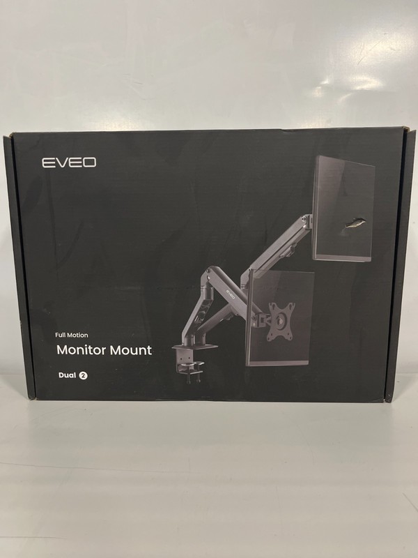 Eveo Full Motion Monitor Mount Dual 2-NEW SEALED