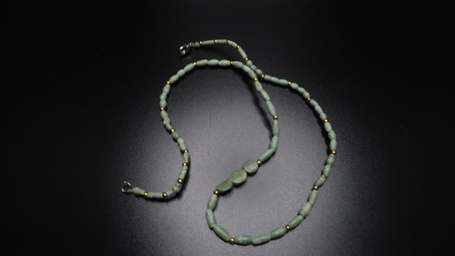 Vintage Hand Made Rough Jade Necklace 20 inch NB10
