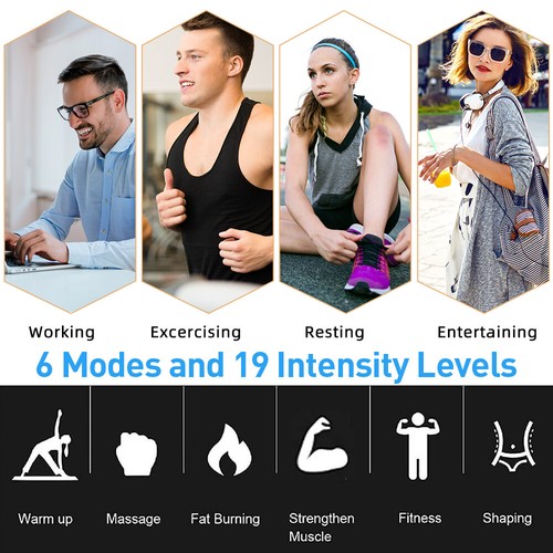 ABS Muscle Stimulator EMS Trainer Tens Unit Portable Stimulater Massager USA - Picture 7 of 29