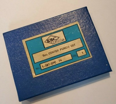 Vintage KBC Tools 5 PIECE  CENTER PUNCH SET IN CASE AND BOX 1-379-SPC 74 India