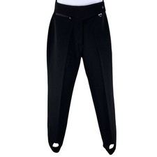 Obermeyer ITB Women's 12R Black Stirrup Stretch Wool Blend Ski Pants Snow Gear