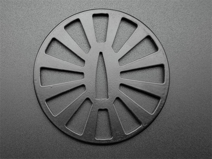 Mbk19 Sword Tsuba Sun Wheel Illustration Iron Base Watermark Japanese