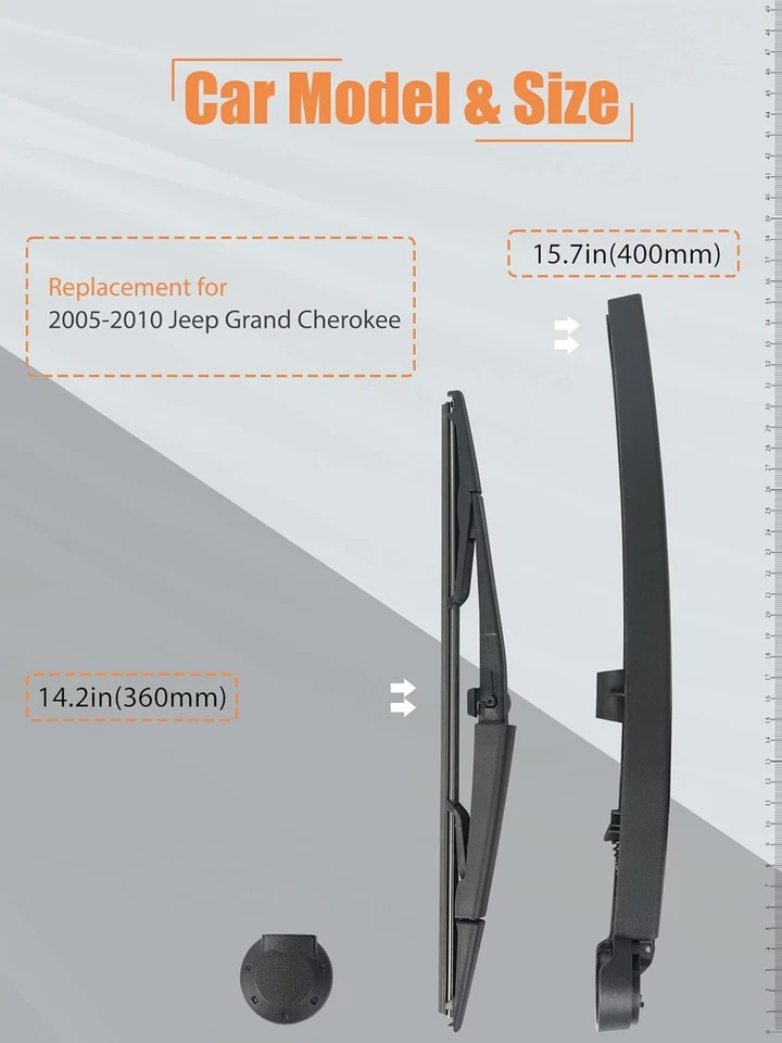 Reliable Rear Windshield Wiper for 2005-2010 Jeep Grand Cherokee - Easy Install — 第 4/4 张图片