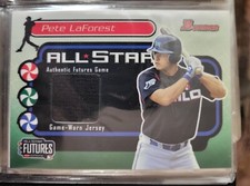 2004 Bowman Baseball Pete LaForest Tampa Bay Futures Game Gear Jersey Card