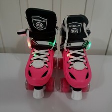 METROLLER Roller Skates Girls Adjustable Size 13C-3Y Wheels And Laces Light Up