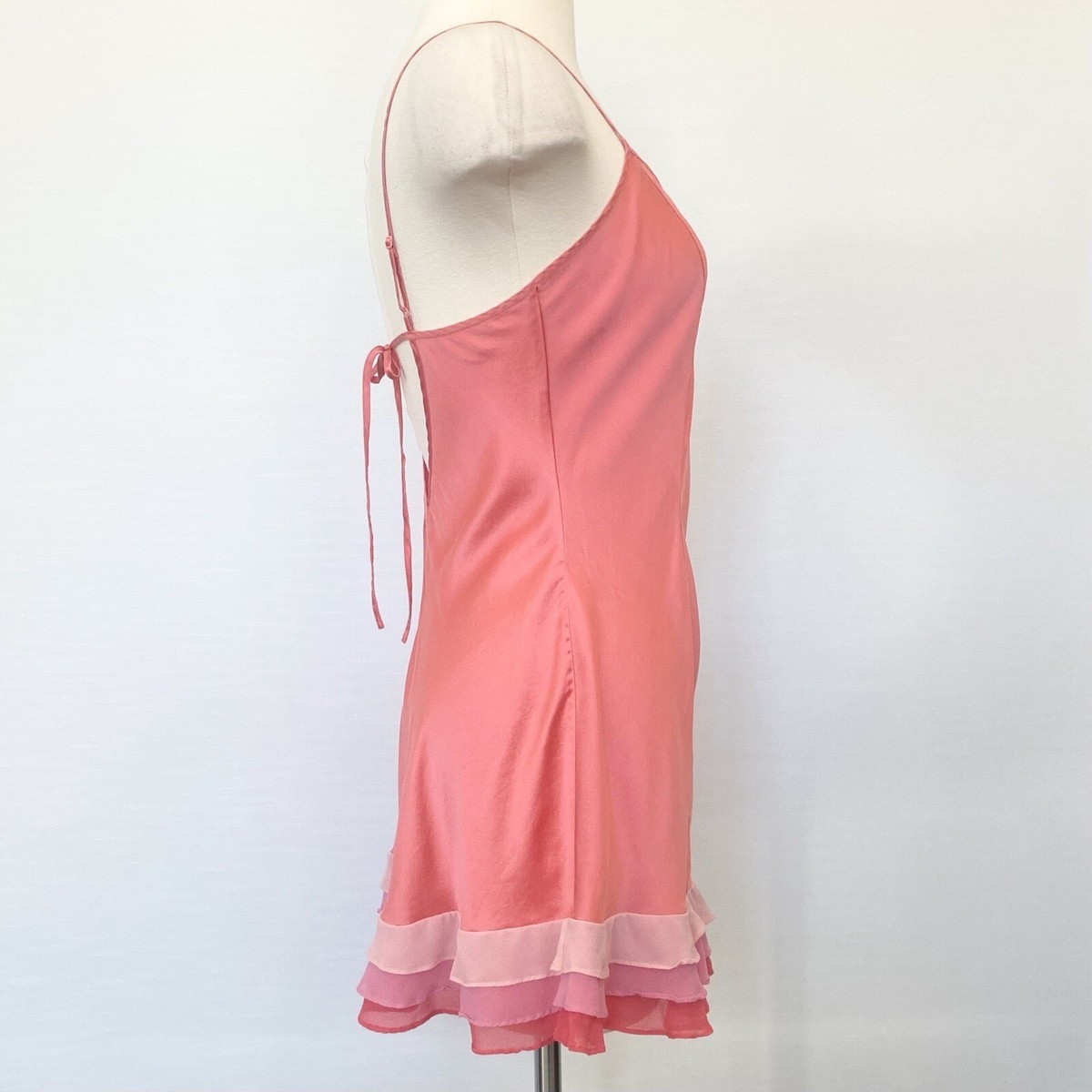 open lace back dress Victoria's Secret Icon Satin Midi Slip, Silk Nightgown, VS Logo, Women's  Lingerie, Pink (XS) at Amazon Women's Clothing store