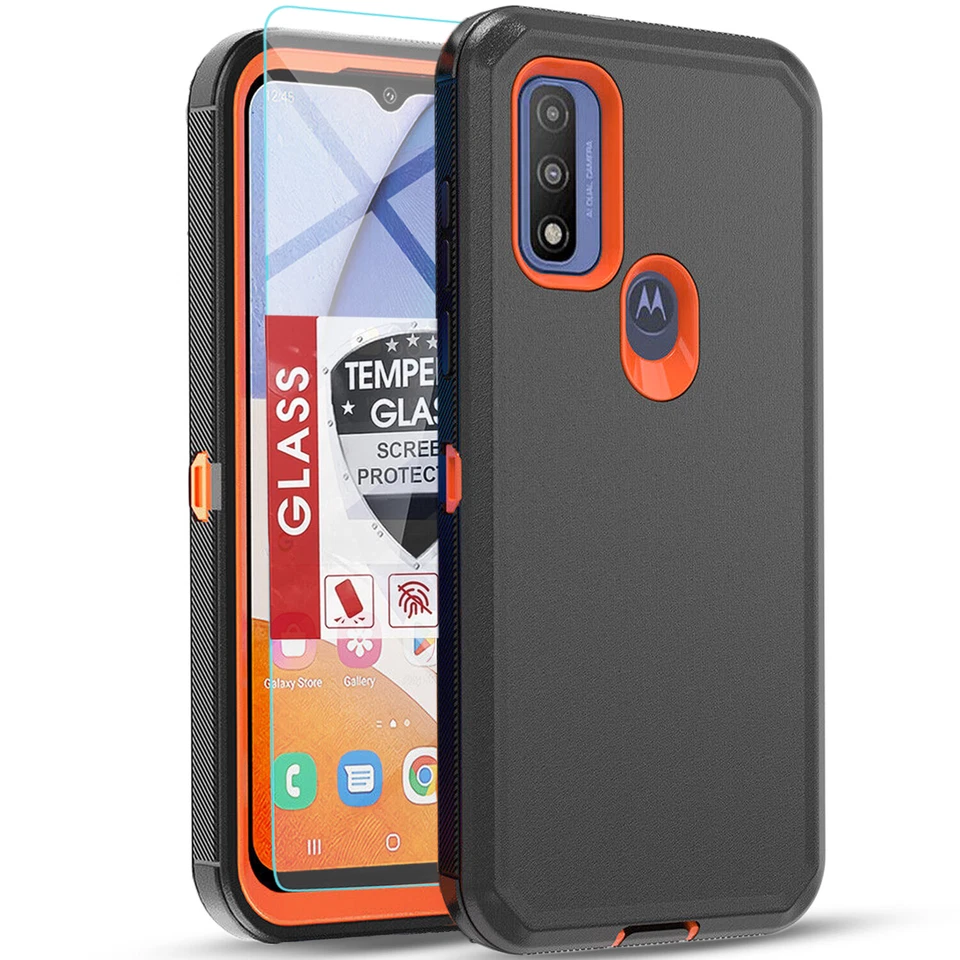 Capa telefone à prova de choque + vidro temperado para Motorola Moto G Power 2022/Pure - Imagem 4 de 4