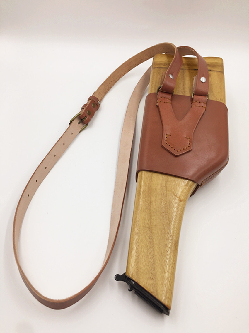 Broomhandle for Mauser C96 Wooden Holster With Shoulder Strap