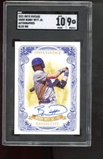 Bobby Witt Jr 2021 Onyx Vintage Extended Blue Ink On Card Auto Royals /275 SGC 9