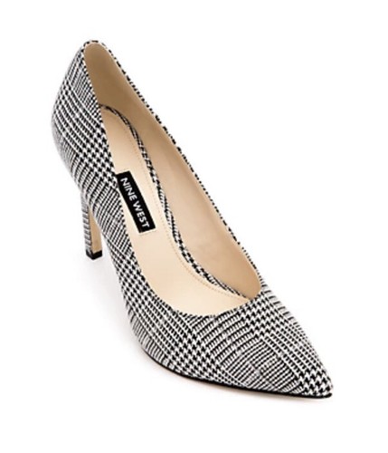 Nine West Tatiana Pumps Black White plaid multi sz 10 4 In | eBay