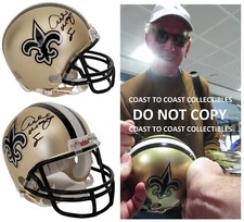 Archie Manning Signed New Orleans Saints Mini Football Helmet Proof Autographed