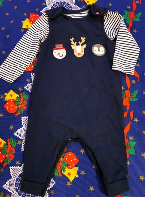 baby christmas dungarees