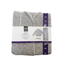 Members Mark Womens Size XX-Large 20 Pajamas Notch Collar Button Shirt Pants Set