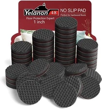 Non Slip Furniture Pads 48 Pcs 1" Furniture Grippers Non Skid For Furniture Legs