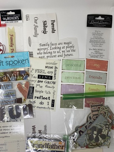 Family Quotes Scrapbooking Sticker Lot Sentiment Sayings Vellum & Clear Words - Picture 4 of 7