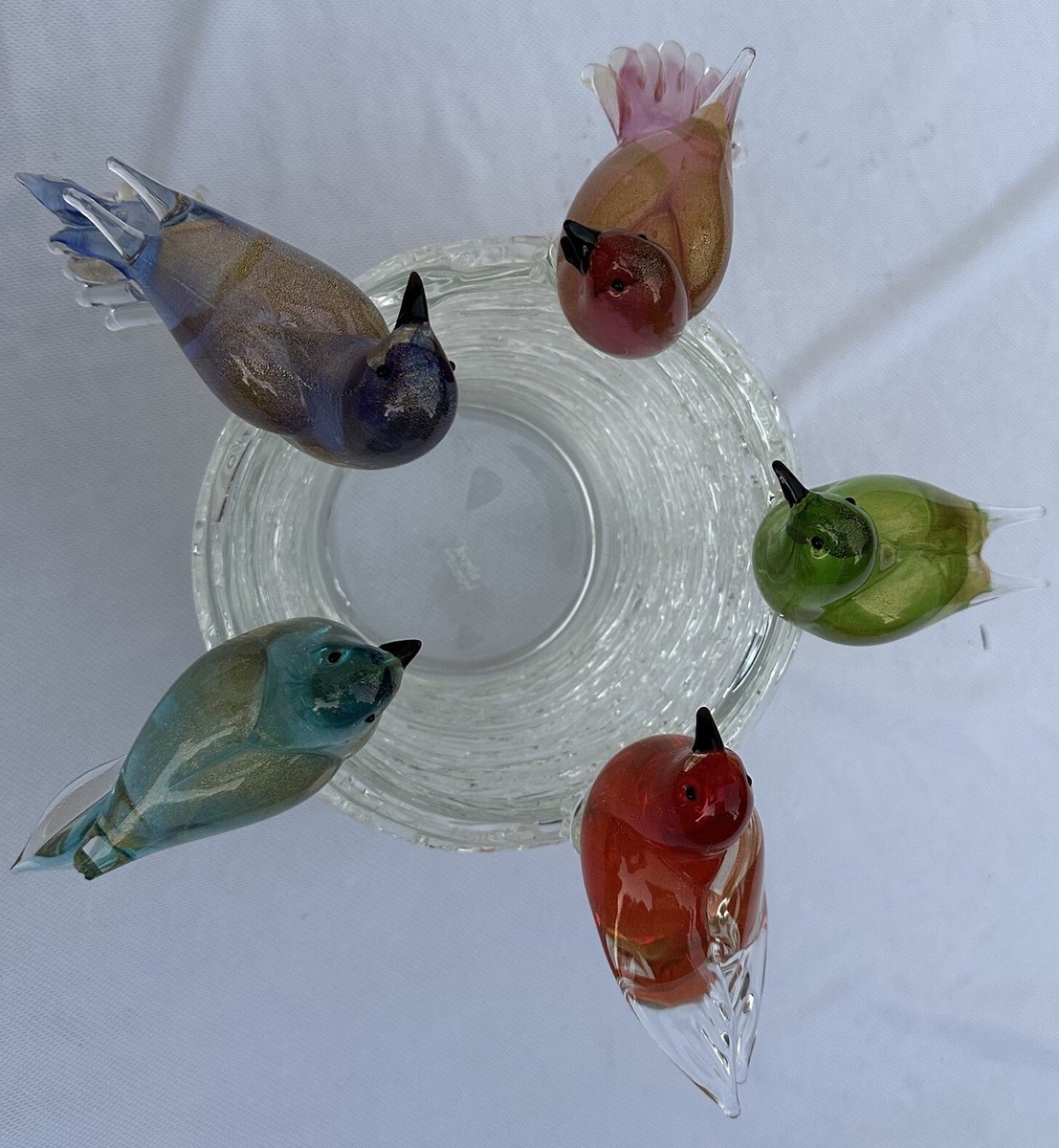 Formia Vetri Di Murano 5 Birds On Bowl | eBay
