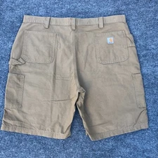 Carhartt B147 LBR Loose Fit Canvas Utility Work Short Brown 44 x 10" Inseam