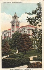 Postcard Lyman Hall of Natural History Syracuse University New York NY WB