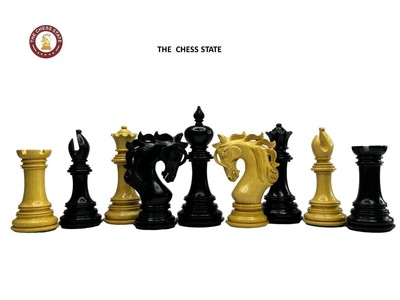 The Benevento Series Luxury Chess Pieces Only- 4.4'' King- Triple Weighted Ebony