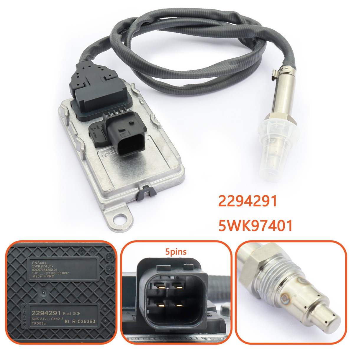 New NOx sensor 2294291 2064769 5WK9 7401 For Scania Truck R P