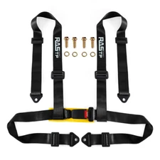 2 INCH Black 4-Point Adjustable Racing Seat Belts Harness Safety Shoulder Straps