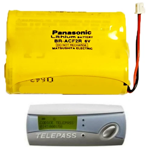 BATTERIA RICAMBIO PER TELEPASS E AUTOSTRADA VIAGGIARE VIAGGI BR-ACF2R 6V 2200mAh - Foto 1 di 7