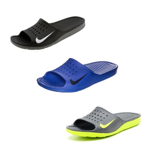 NIKE SOLARSOFT SLIDE MENS SANDALS BLACK 
