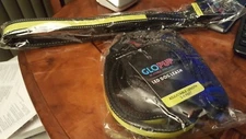 NEW YELLOW LED Dog Leash 5-6' and collar Glow In The Dark large dog 22"-26"