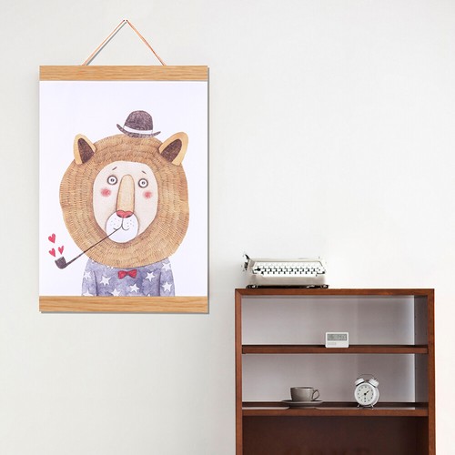 21/31/41/51CM Magnetic Wood Photo Picture Frame Poster Print Art Wooden Hanger - Picture 8 of 35