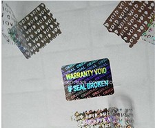 500pcs "Warranty Void if Seal Broken" Sticker Label 15 20mm Laser Silver