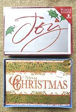 2 New Boxes Christmas Cards 18 Joy American Greeting , 18 Merry Christmas
